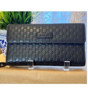 Gucci Microguccissima Leather Long Wallet Continental Style  AUTHENTICATED  EUC